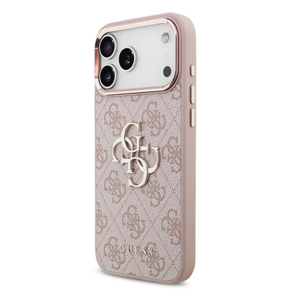 Coque pour Apple iPhone 18 Pro Max / 17 Pro Max, Guess, 4G Big Classic Logo, Rose