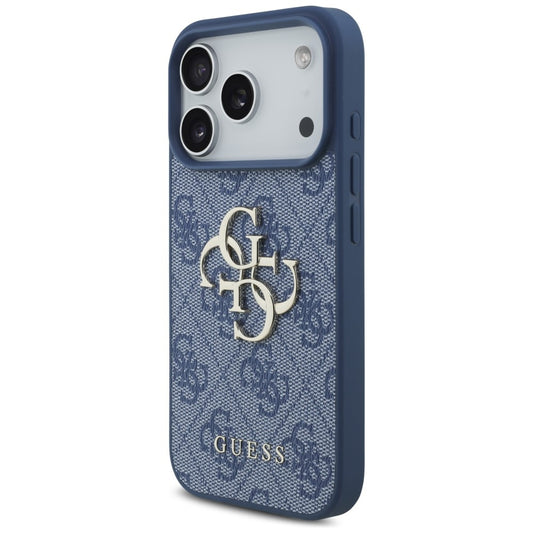Custodia per Apple iPhone 18 Pro Max / 17 Pro Max, Guess, 4G Big Logo, Blu