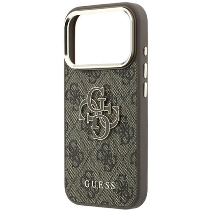 Coque pour Apple iPhone 18 Pro Max / 17 Pro Max, Guess, Logo Résine 4G Grand, Marron