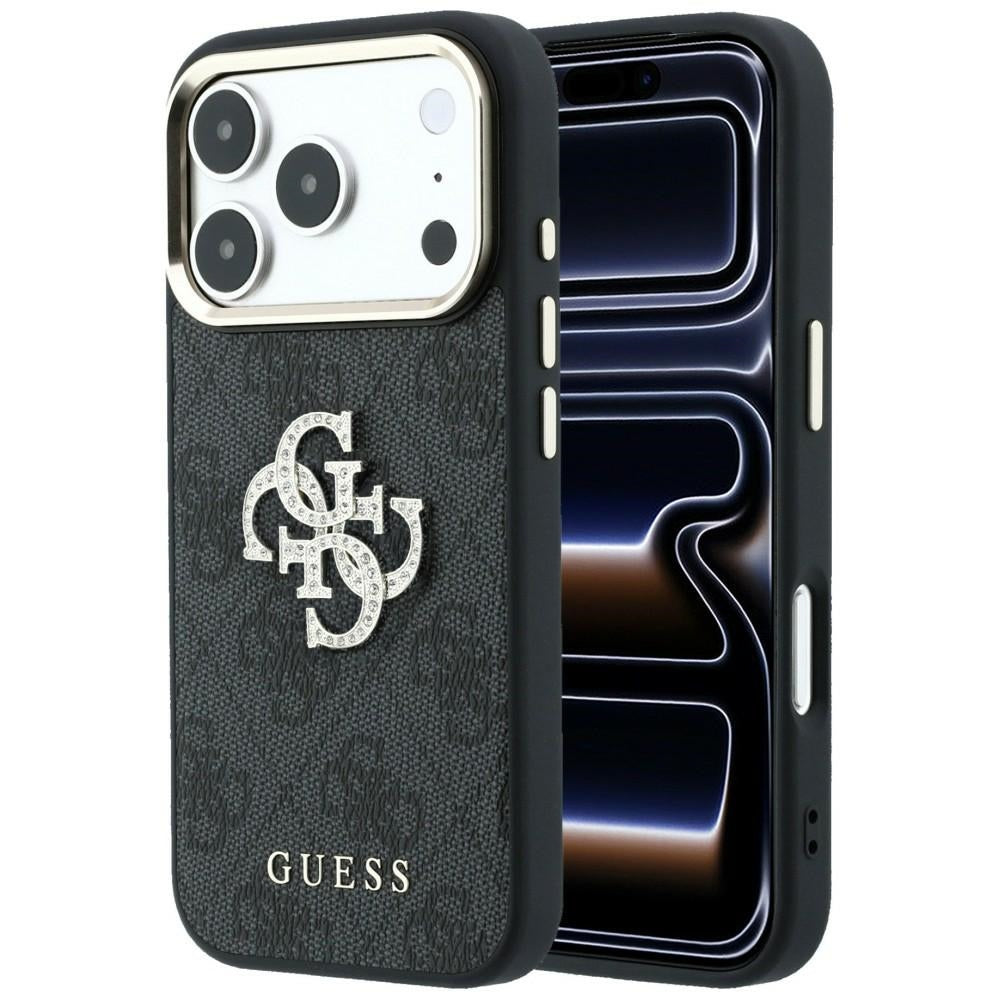 Custodia per Apple iPhone 18 Pro Max / 17 Pro Max, Guess, 4G Big Strass Logo, Nera
