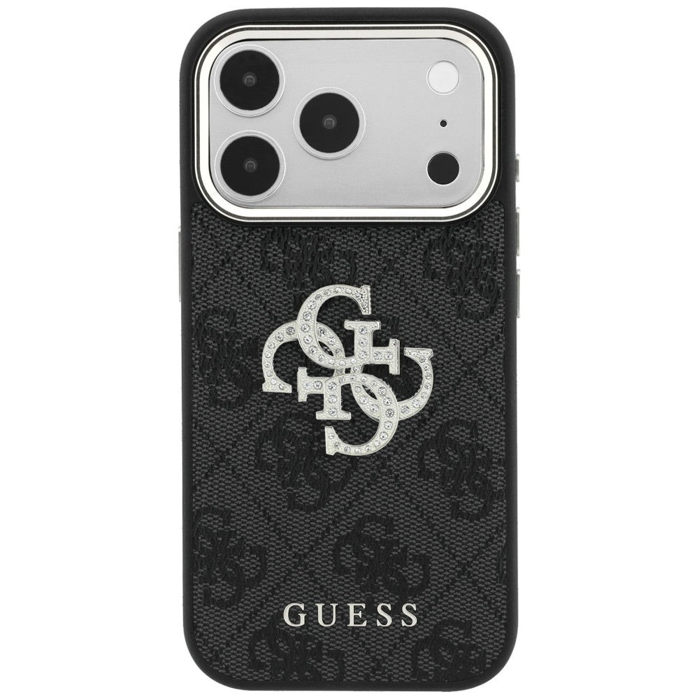 Custodia per Apple iPhone 18 Pro Max / 17 Pro Max, Guess, 4G Big Strass Logo, Nera