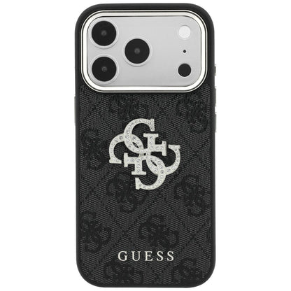 Custodia per Apple iPhone 18 Pro Max / 17 Pro Max, Guess, 4G Big Strass Logo, Nera