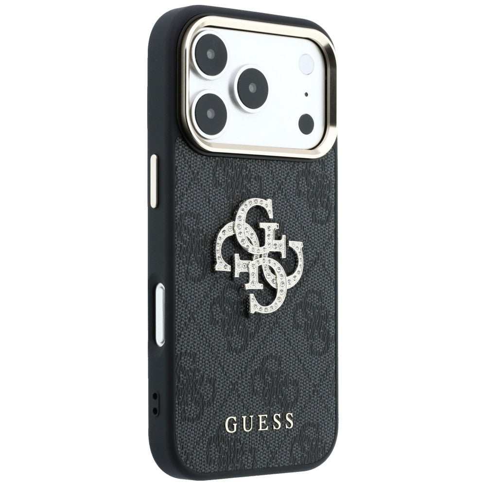 Custodia per Apple iPhone 18 Pro Max / 17 Pro Max, Guess, 4G Big Strass Logo, Nera