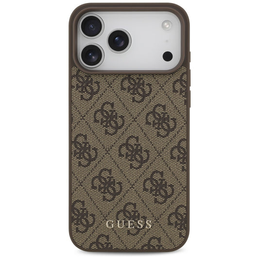 Coque pour Apple iPhone 18 Pro Max / 17 Pro Max, Guess, Logo Classique 4G, Marron