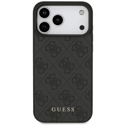 Coque pour Apple iPhone 18 Pro Max / 17 Pro Max, Guess, Logo Classique 4G, Noire