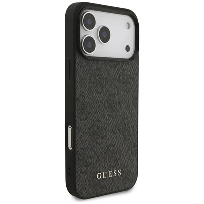 Coque pour Apple iPhone 18 Pro Max / 17 Pro Max, Guess, Logo Classique 4G, Noire