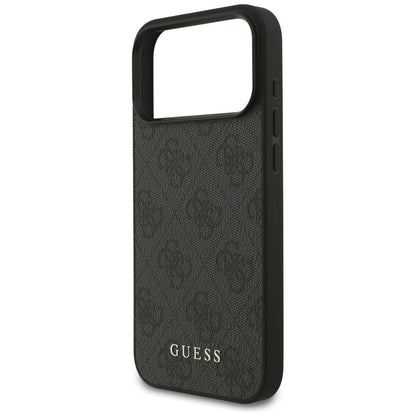 Coque pour Apple iPhone 18 Pro Max / 17 Pro Max, Guess, Logo Classique 4G, Noire
