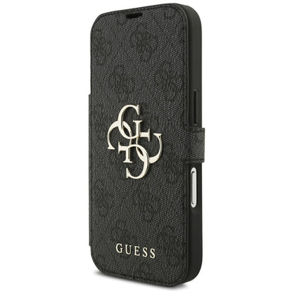 Hülle für Apple iPhone 18 Pro Max / 17 Pro Max, Guess, 4G Metall-Logo, Schwarz