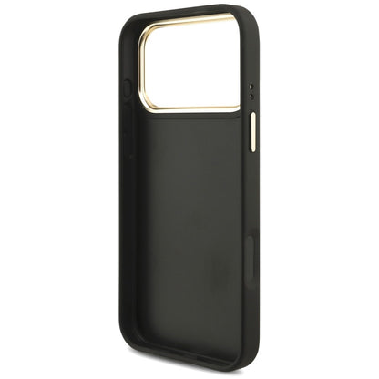 Coque pour Apple iPhone 18 Pro Max / 17 Pro Max, Guess, Big 4G Classic Logo & Big Strap Metal Buttons, noire