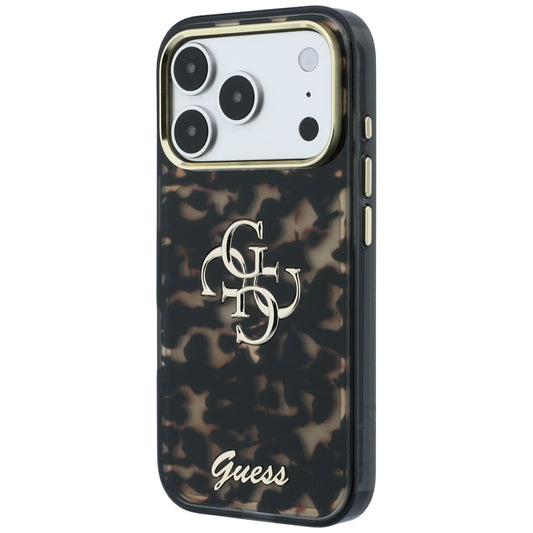 Hülle für Apple iPhone 18 Pro Max / 17 Pro Max, Guess, IML 4G Metal Script, Braun