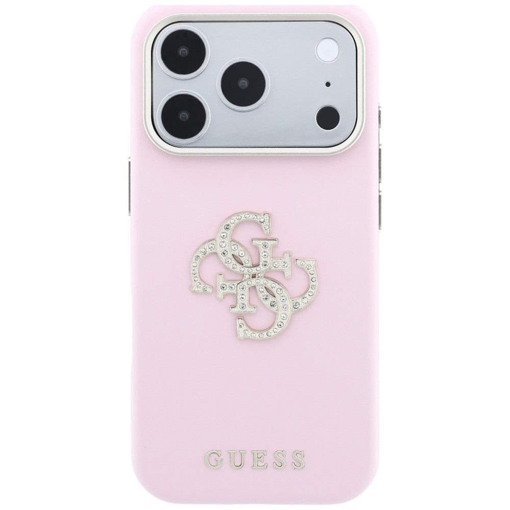 Custodia per Apple iPhone 18 Pro Max / 17 Pro Max, Guess, Smooth Big Strass Logo, rosa