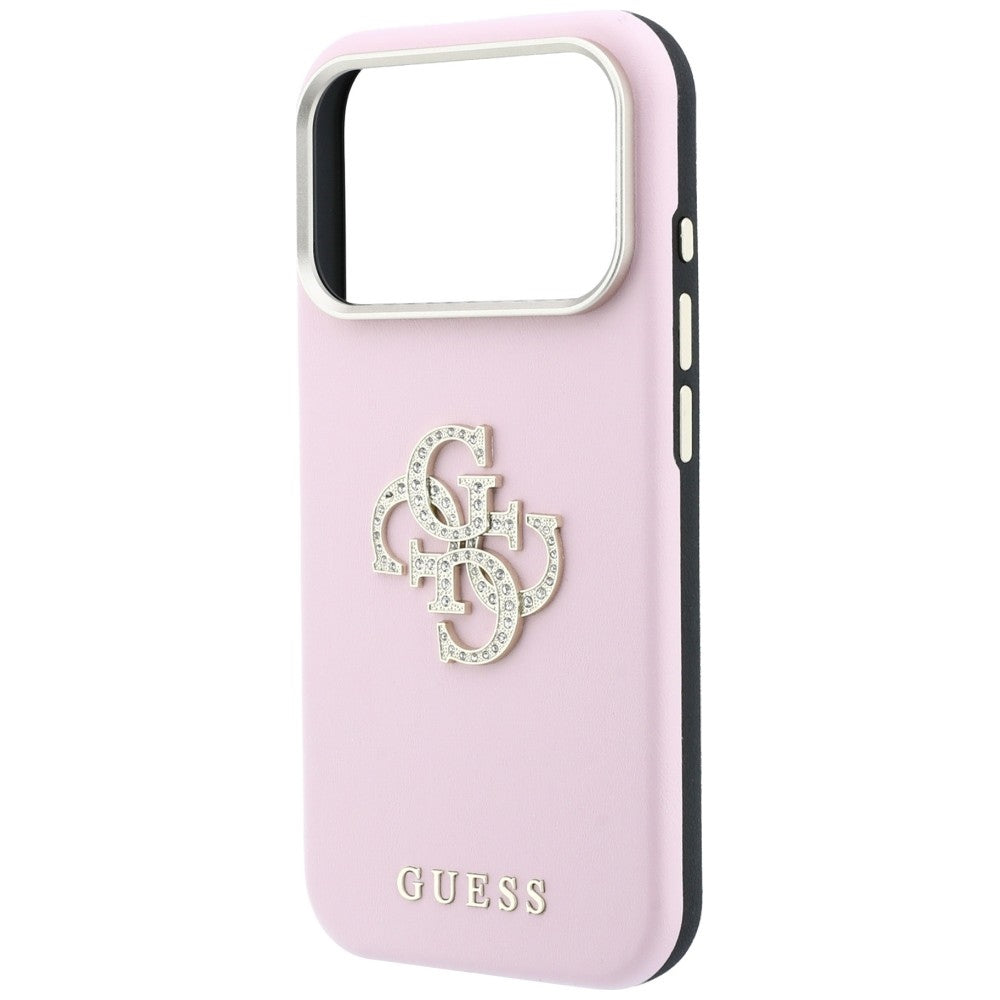 Custodia per Apple iPhone 18 Pro Max / 17 Pro Max, Guess, Smooth Big Strass Logo, rosa