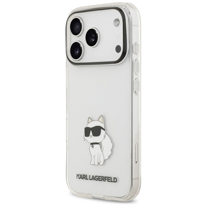 Coque pour Apple iPhone 18 Pro Max / 17 Pro Max, Karl Lagerfeld, IML Choupette NFT, transparente