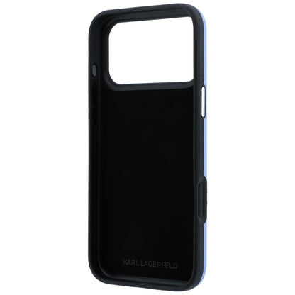 Hülle für Apple iPhone 18 Pro Max / 17 Pro Max, Karl Lagerfeld, glattes großes Harz-Signatur-Logo, Blau