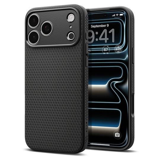Hülle für Apple iPhone 18 Pro Max / 17 Pro Max, Spigen, Liquid Air, Matt Schwarz ACS12111