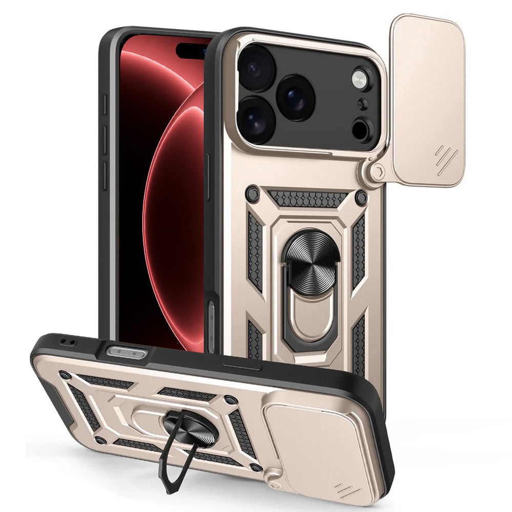 Hülle für Apple iPhone 18 Pro Max / 17 Pro Max, Techsuit, CamShield, Gold