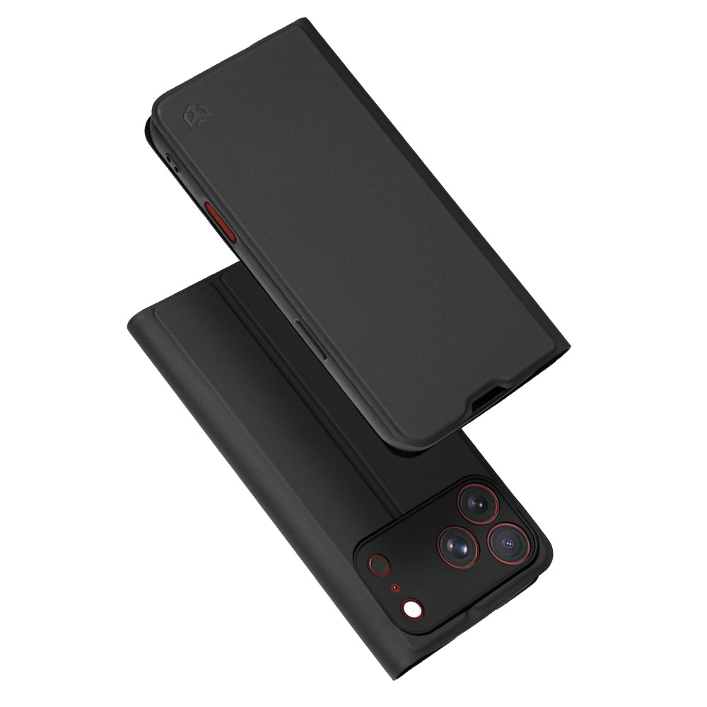 Custodia per Apple iPhone 18 Pro Max / 17 Pro Max, Techsuit, Magskin Book, Nera