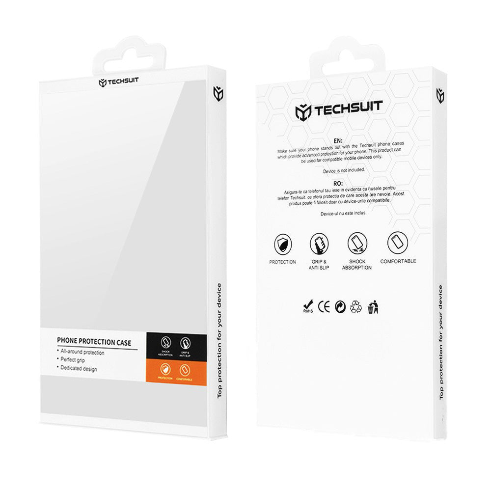 Custodia per Apple iPhone 17e / 16e, Techsuit, Carbon Shield Pro, Rosa