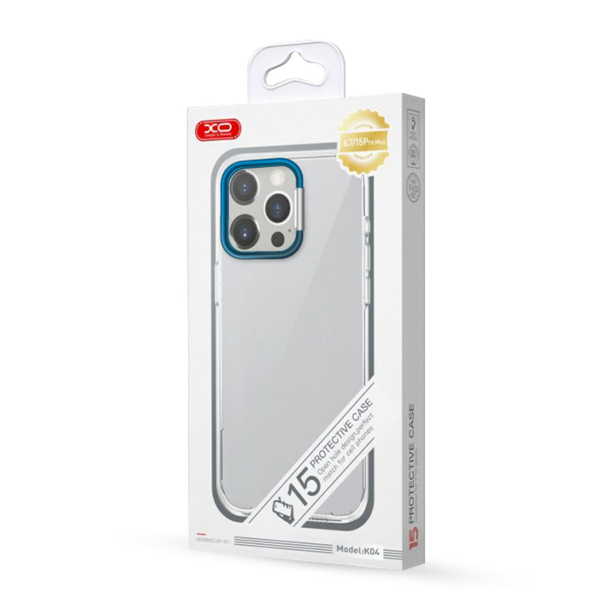 Étui pour Apple iPhone 15 Pro, XO Design, Hidden Stand, Bleu