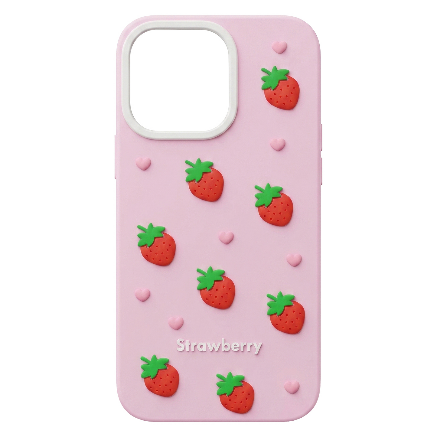 Custodia per Apple iPhone 15 / 14 / 13, OEM, Strawberry, Rosa
