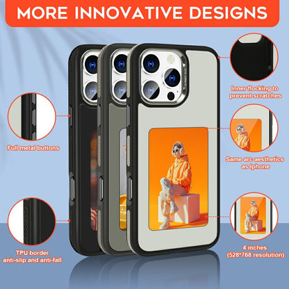Custodia per Apple iPhone 16 Pro, OEM, Display Personalizzato E-Ink (4 pollici), Bianca