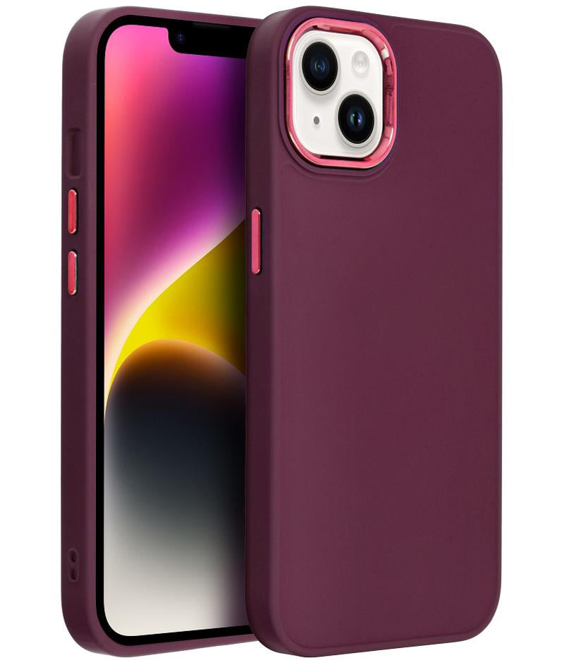 Coque pour Apple iPhone 18 Pro / iPhone 17 Pro, OEM, Frame, bordeaux