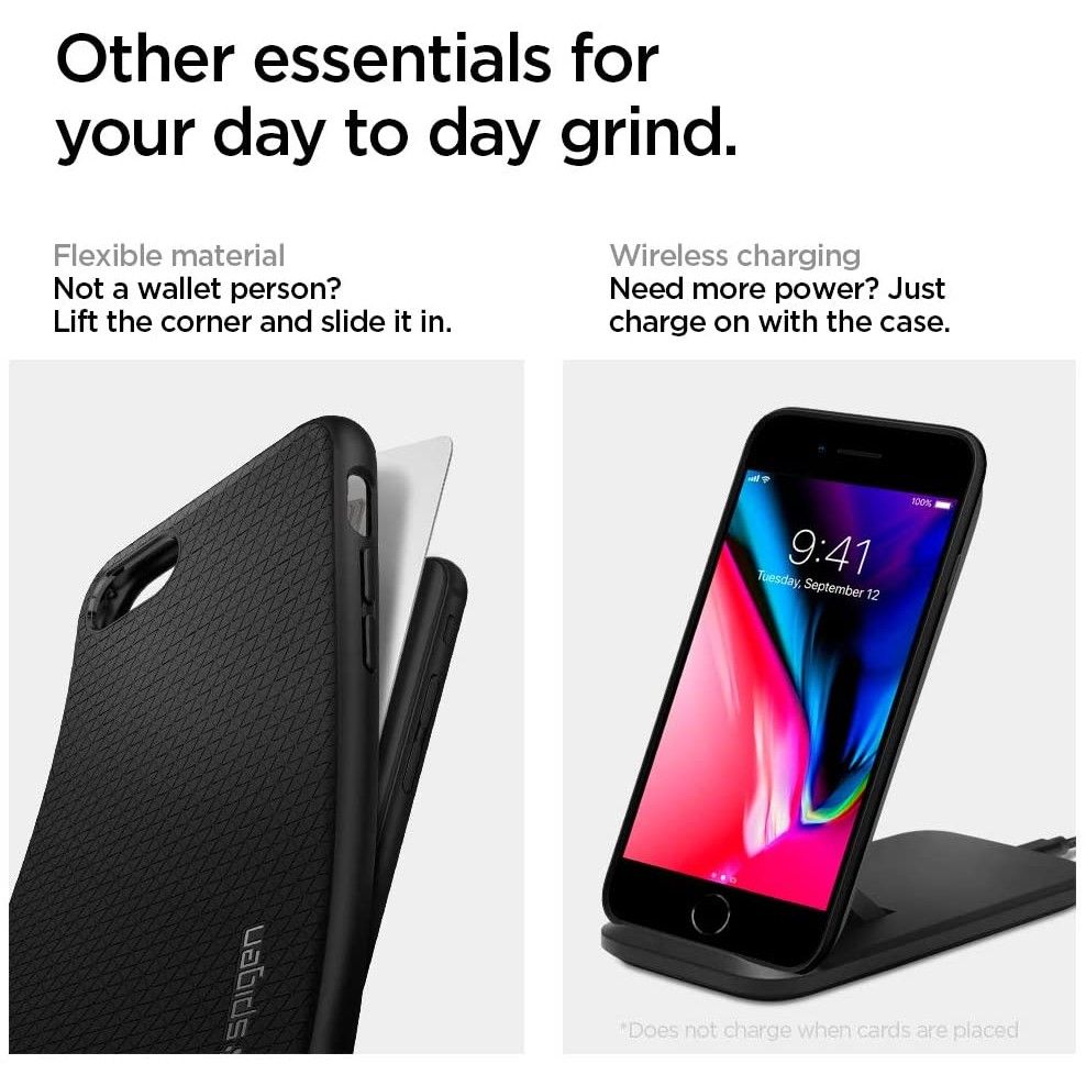 Custodia per Apple iPhone SE (2022) / SE (2020) / 8 / 7, Spigen, Liquid Air, Nera 042CS20511