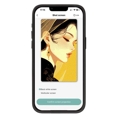 Custodia per Apple iPhone 15 Pro Max, OEM, Display Personalizzato E-Ink, Nera
