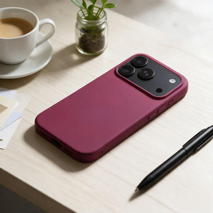 Custodia per Apple iPhone 18 Pro Max / 17 Pro Max, OEM, silicone, bordeaux