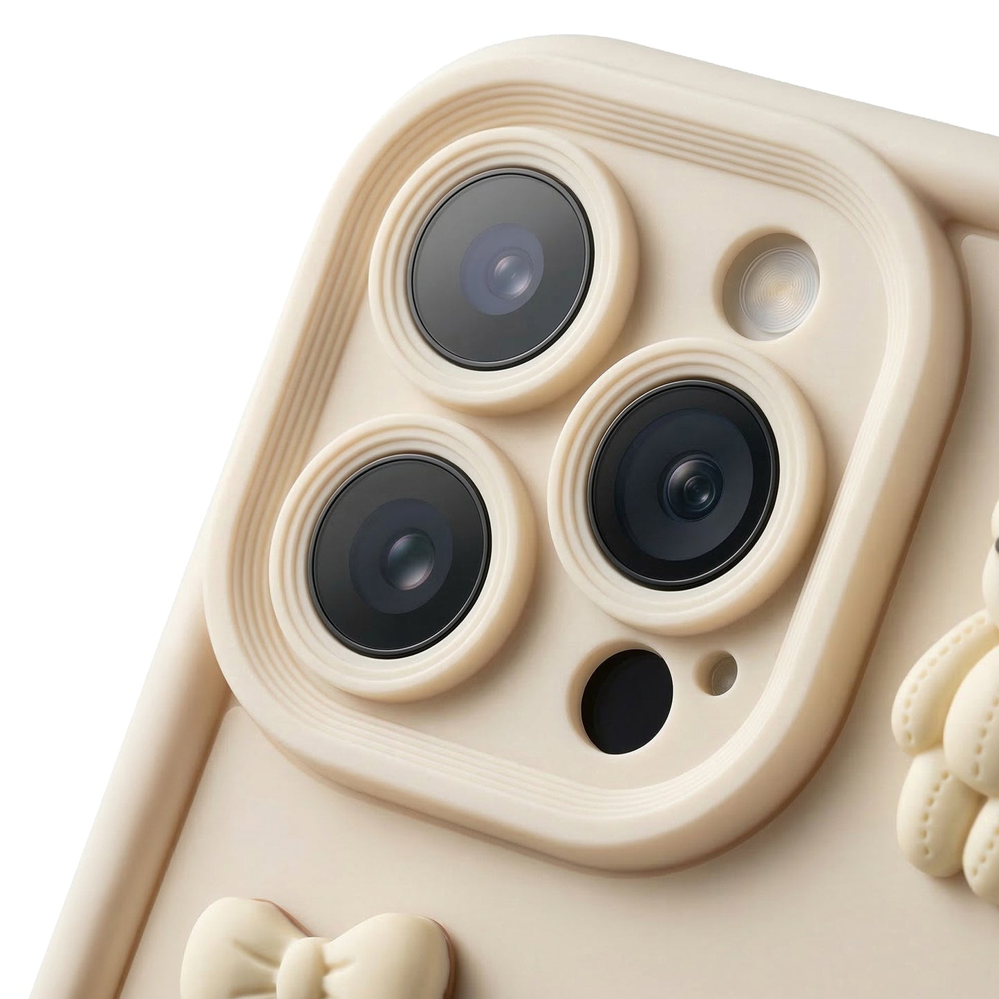 Coque pour Apple iPhone 17, OEM, Ultra Trendy 3D Bear, Beige