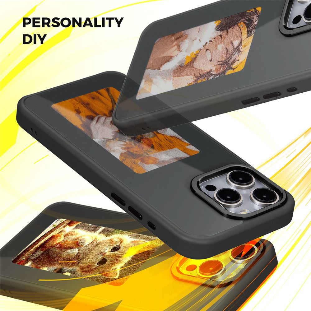 Custodia per Apple iPhone 15 Pro, OEM, Display Personalizzato E-Ink, Nera