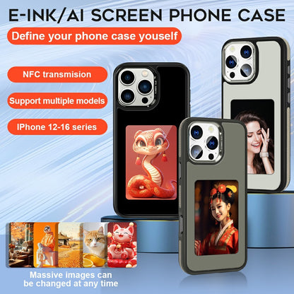 Custodia per Apple iPhone 15 Pro Max, OEM, Display Personalizzato E-Ink (4 pollici), Nera
