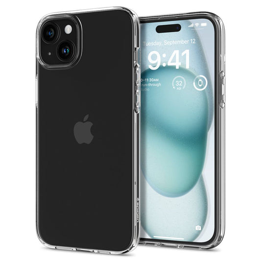 Hülle für Apple iPhone 15, Spigen, Liquid Crystal, Transparent