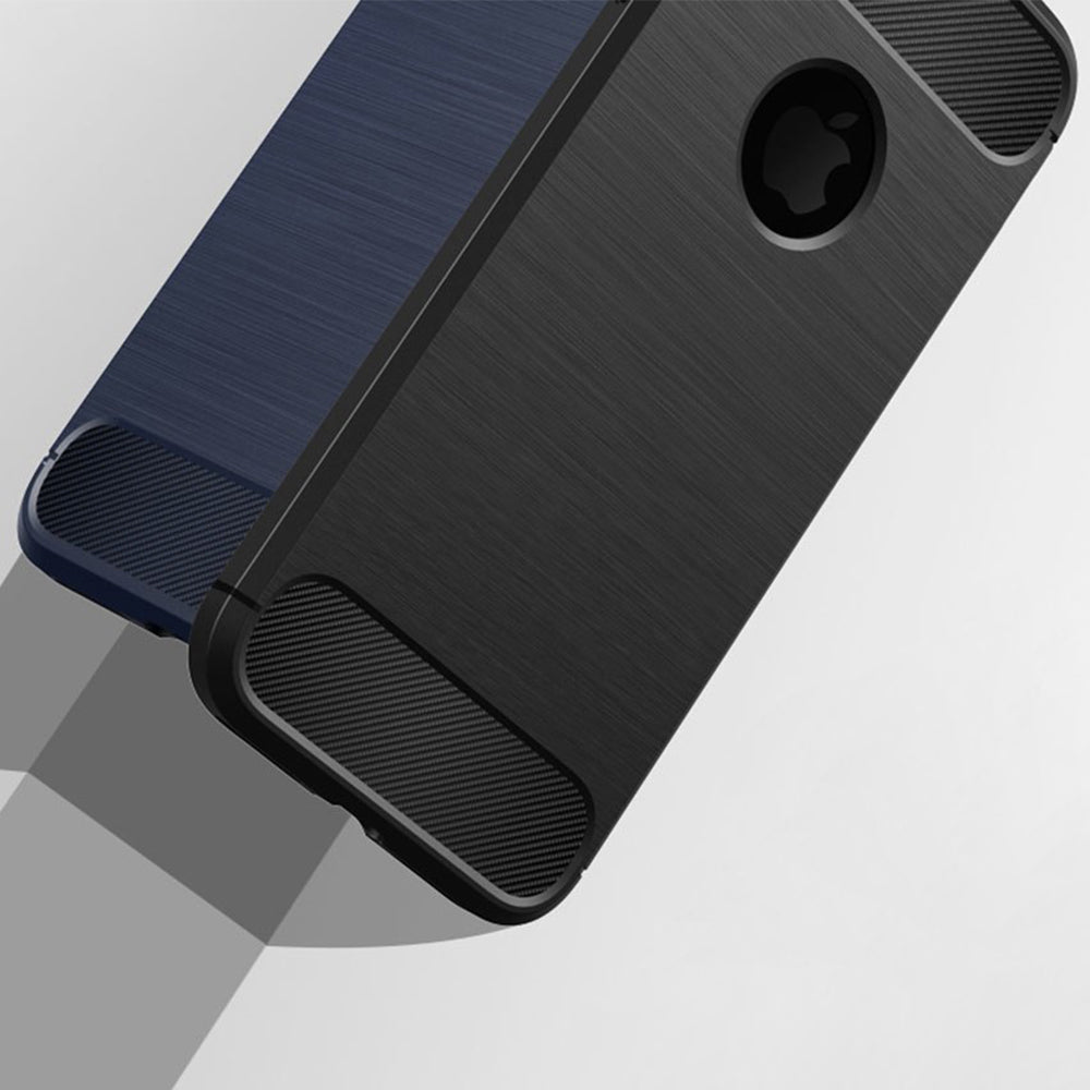 Hülle für Apple iPhone 8 / 7, Techsuit, Carbon, Schwarz