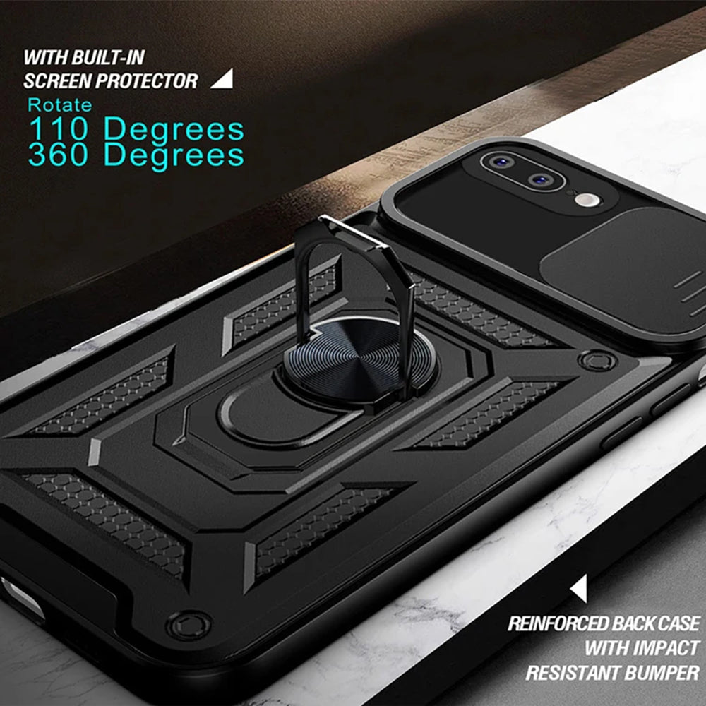 Coque pour Apple iPhone 8 Plus / 7 Plus, Techsuit, CamShield, Noire