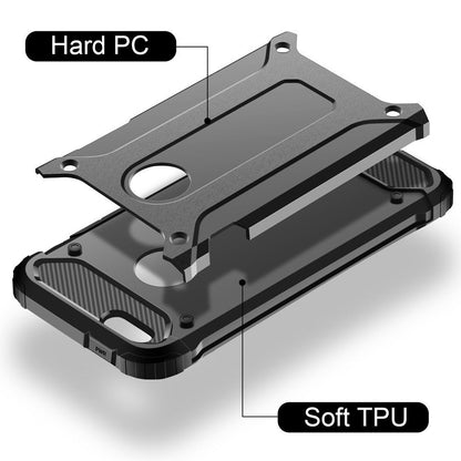 Custodia per Apple iPhone SE (2016) / 5 / 5s, Techsuit, Hybrid Armor, Nera
