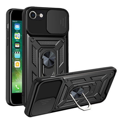 Custodia per Apple iPhone SE (2022) / SE (2020) / 8 / 7, Techsuit, CamShield, Nera