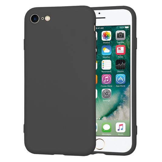 Custodia per Apple iPhone SE (2022) / SE (2020) / 8 / 7, Techsuit, SoftFlex, Nera