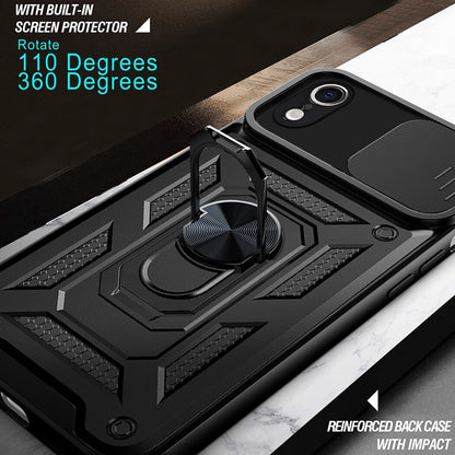 Custodia per Apple iPhone XR, Techsuit, CamShield, Nera