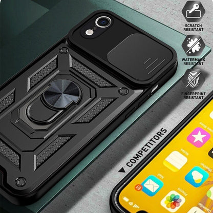 Custodia per Apple iPhone XR, Techsuit, CamShield, Nera