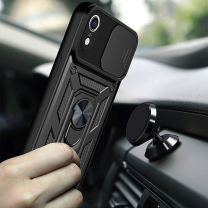 Custodia per Apple iPhone XR, Techsuit, CamShield, Nera