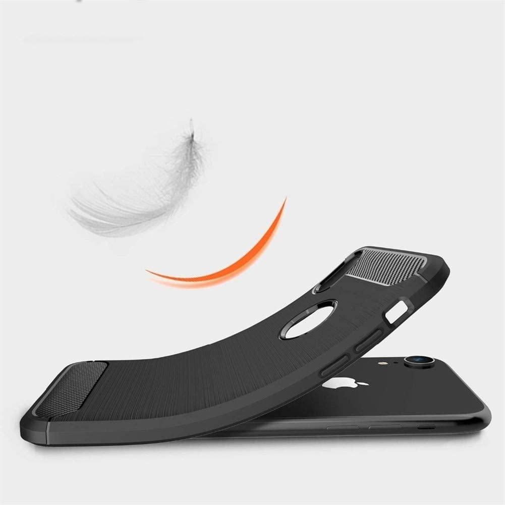 Hülle für Apple iPhone XR, Techsuit, Carbon, Schwarz