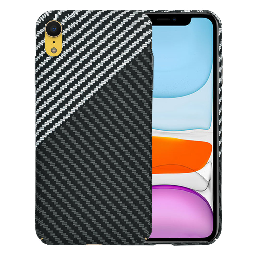 Coque pour Apple iPhone XR, Techsuit, Carbonite FiberShell, Noir Gris