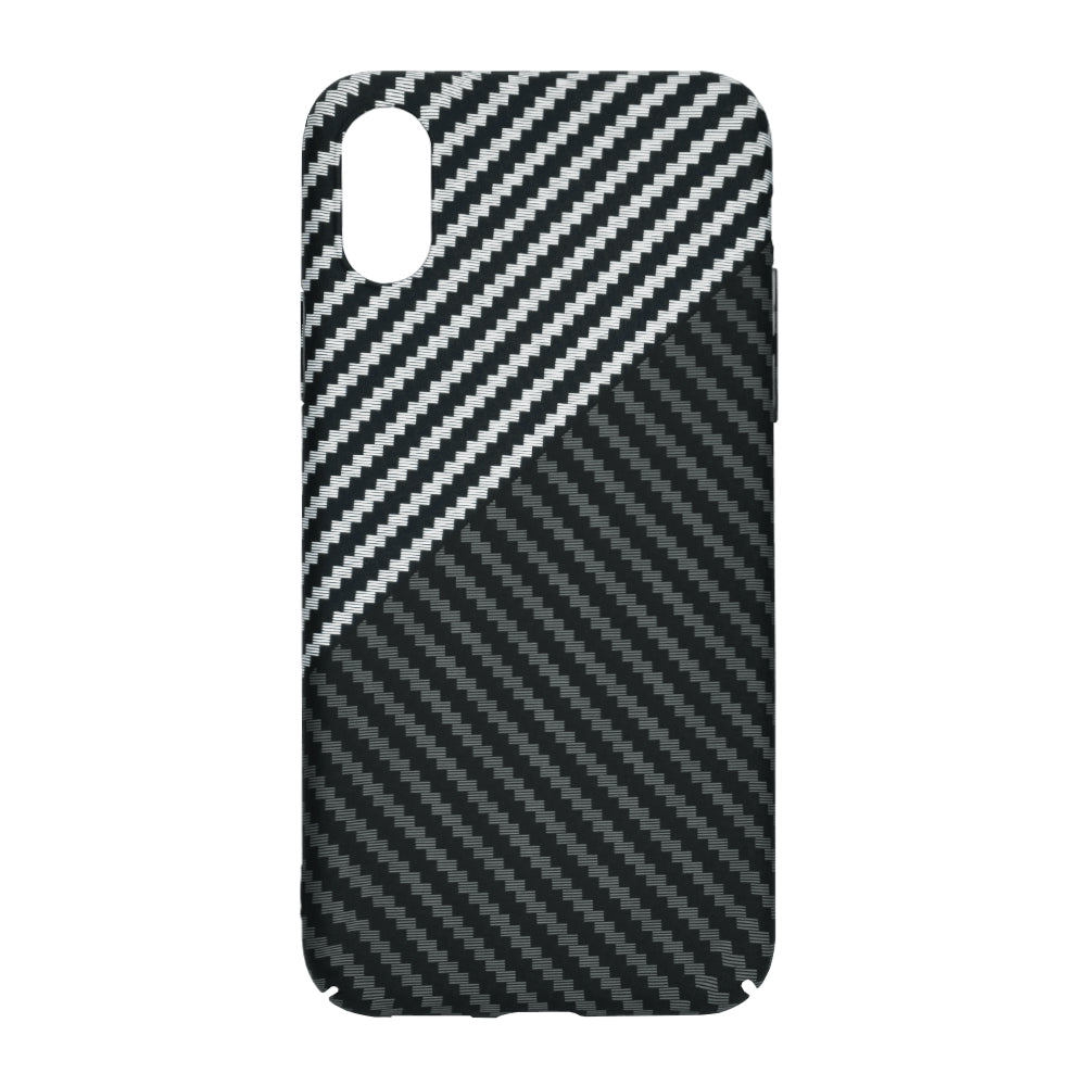 Coque pour Apple iPhone XR, Techsuit, Carbonite FiberShell, Noir Gris