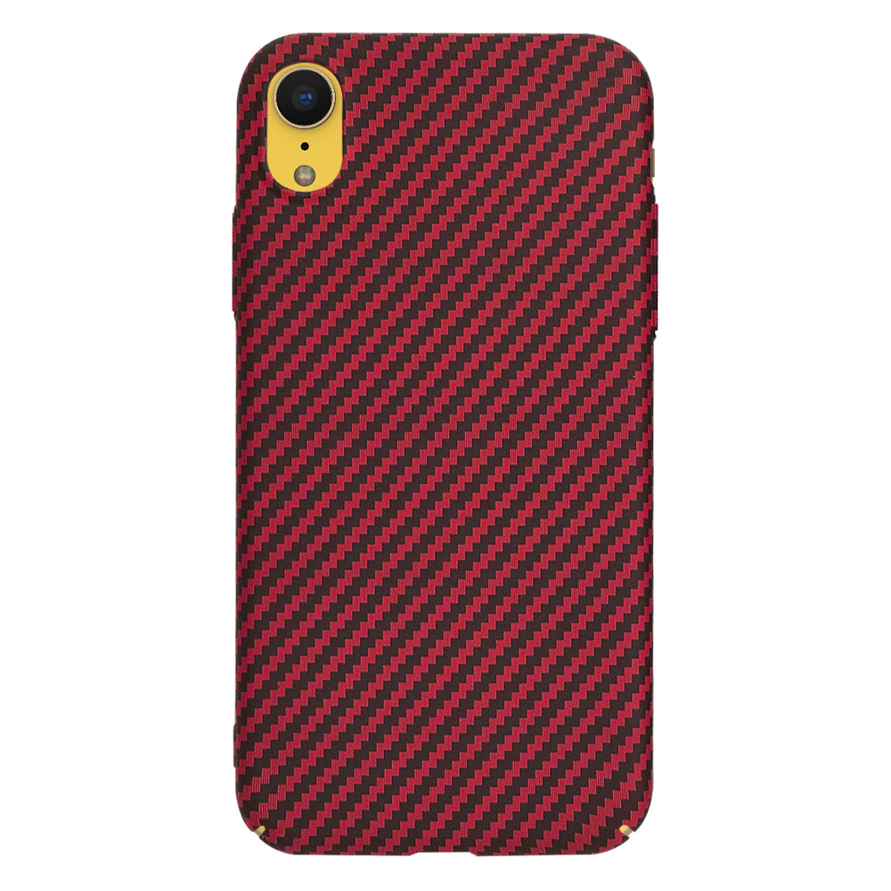 Custodia per Apple iPhone XR, Techsuit, Carbonite FiberShell, Rossa