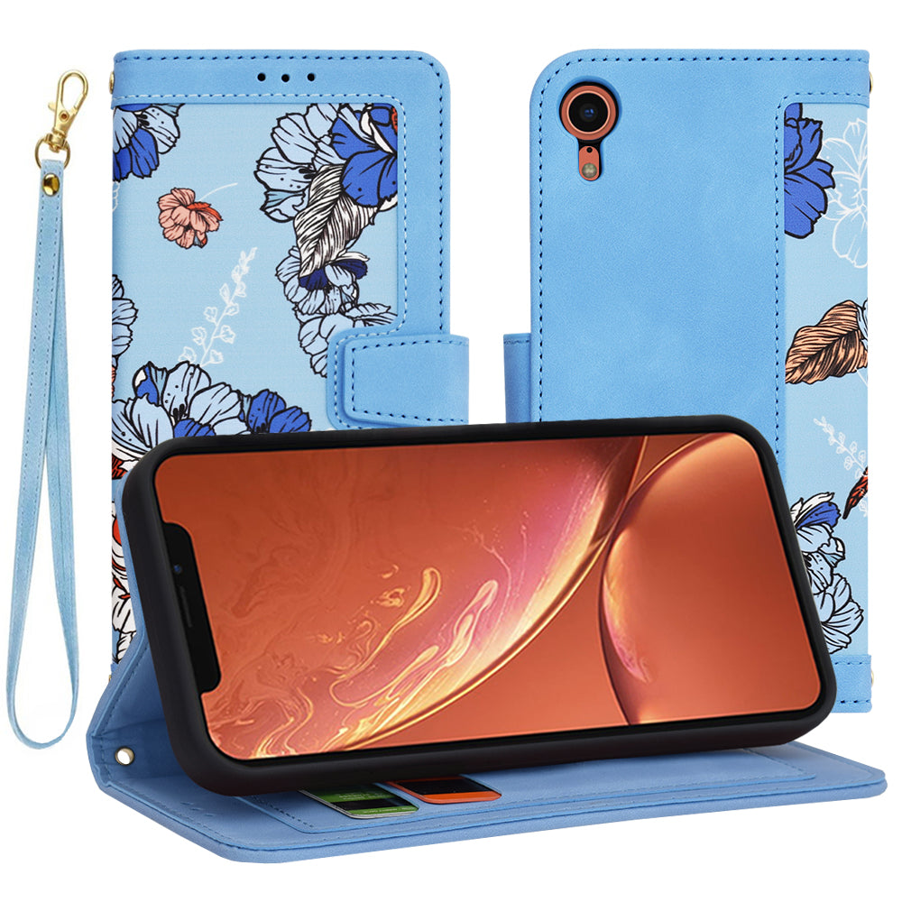 Coque pour Apple iPhone XR, Techsuit, FlipCraft, Bleu