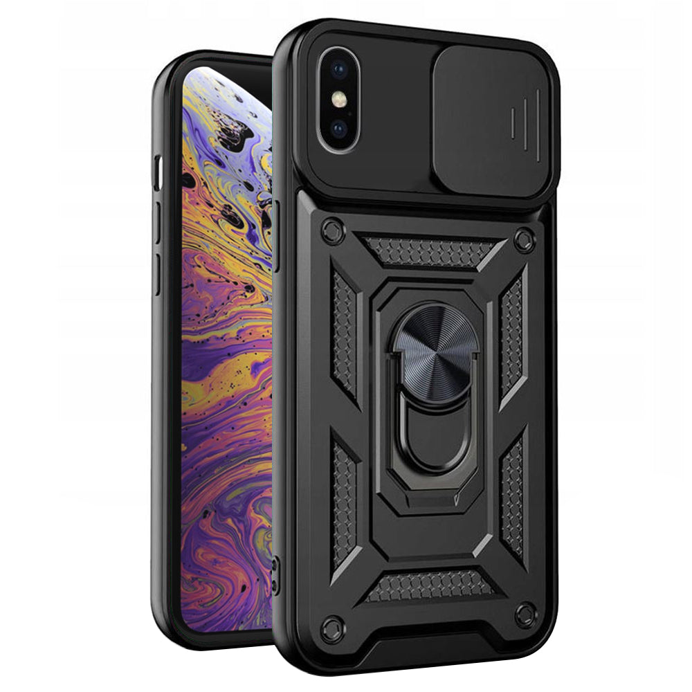 Coque pour Apple iPhone XS Max, Techsuit, CamShield, Noire