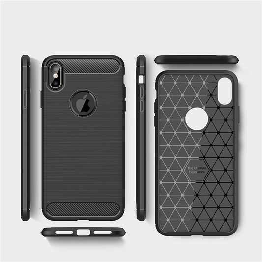 Coque pour Apple iPhone XS Max, Techsuit, Carbone, Noire