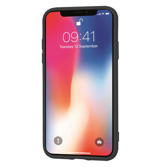 Coque pour Apple iPhone XS / X, Techsuit, SoftFlex, Noire
