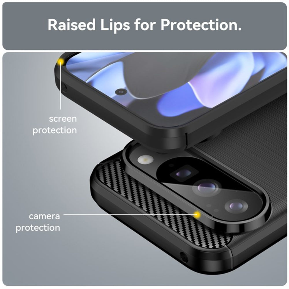 Coque pour Google Pixel 10 Pro / 10, Techsuit, Carbone, Noire